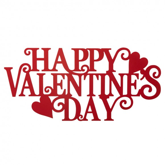 glitzhome Glitzhome 24"L Metal "HAPPY VALENTINE'S DAY" Wall Decor