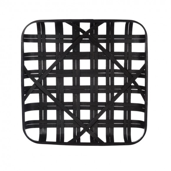 glitzhome Glitzhome 24"L Vintage Black Bamboo Basket