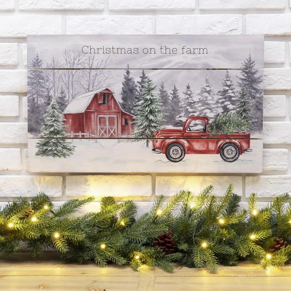 Glitzhome Glitzhome 24"L Wooden Farmhouse Hanging Wall Decor