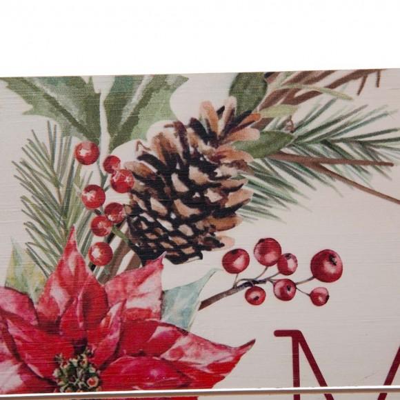 Glitzhome Glitzhome 24"L Wooden "Merry Christmas" Hanging Wall Decor