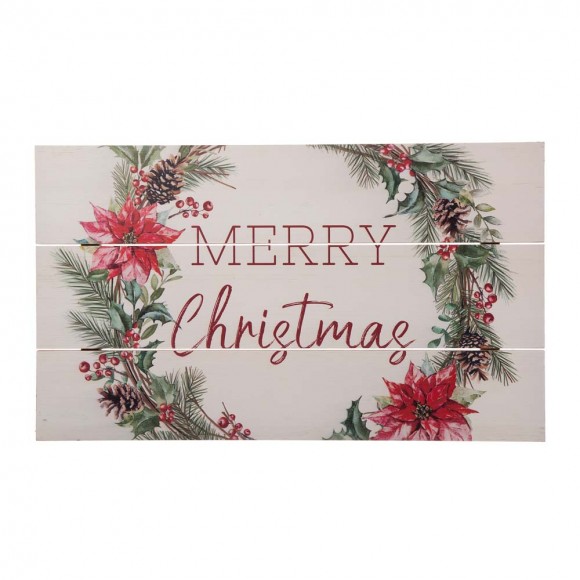 glitzhome Glitzhome 24"L Wooden "Merry Christmas" Hanging Wall Decor