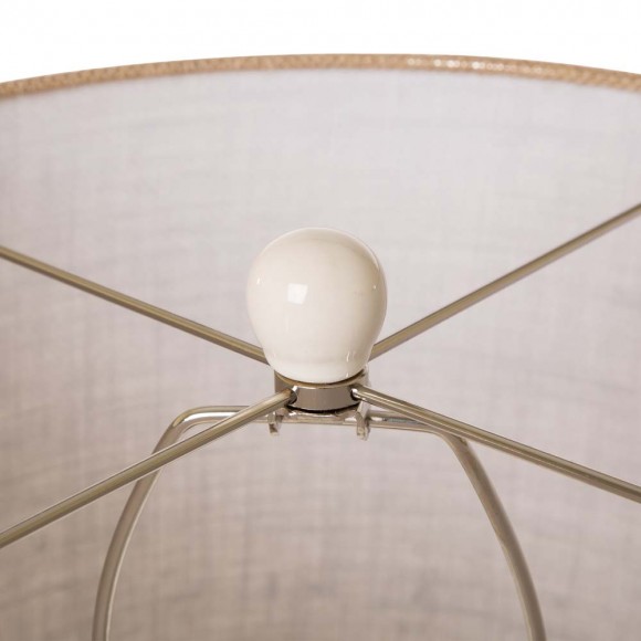 Glitzhome Glitzhome 25.5"H Cream Ceramic Table Lamp W/Burlap Shade