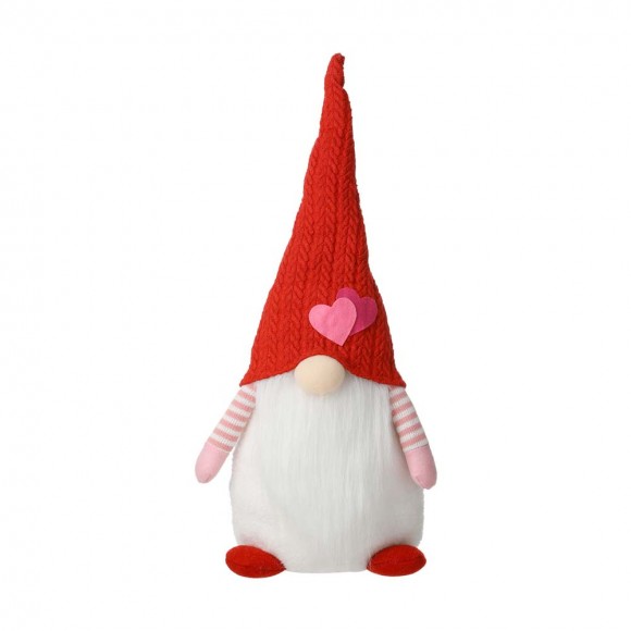 glitzhome Glitzhome 25.5"H Fabric Valentine's Gnome Standing Decor