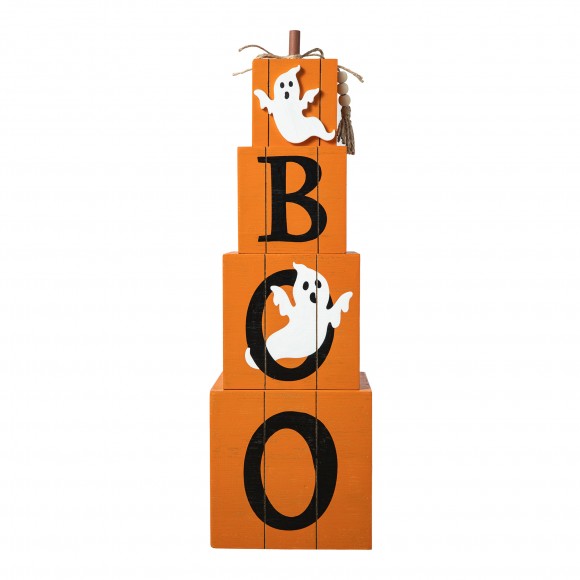 Glitzhome Glitzhome 25.5"H Halloween And Fall Wood Reversible Boxed Porch Decor