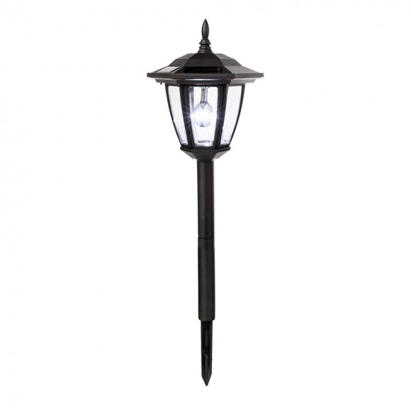 glitzhome Glitzhome 25.5"H Multi-functional Solar Powered LED Light with Ground Stake and Mounting Pole