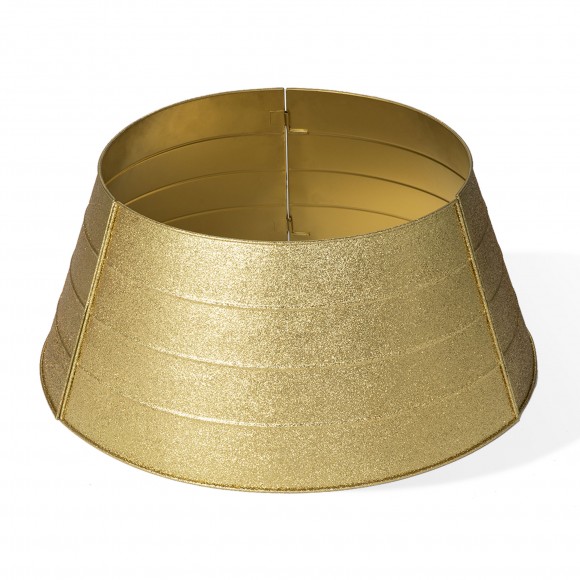 glitzhome Glitzhome 25.75"D Gold Metal Glitter Tree Collar (KD)