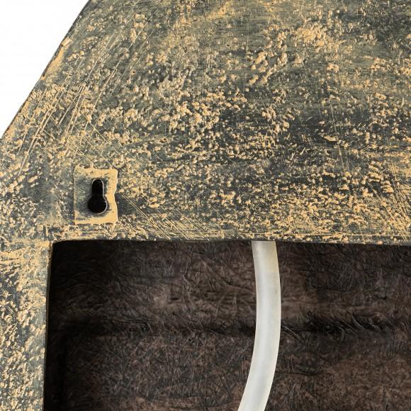 Glitzhome Glitzhome 25.75"H Antique European Style Multi-Tiered Faux Granite Sculptural Polyresin Outdoor Wall Fountain With Pump And LED Light (KD)