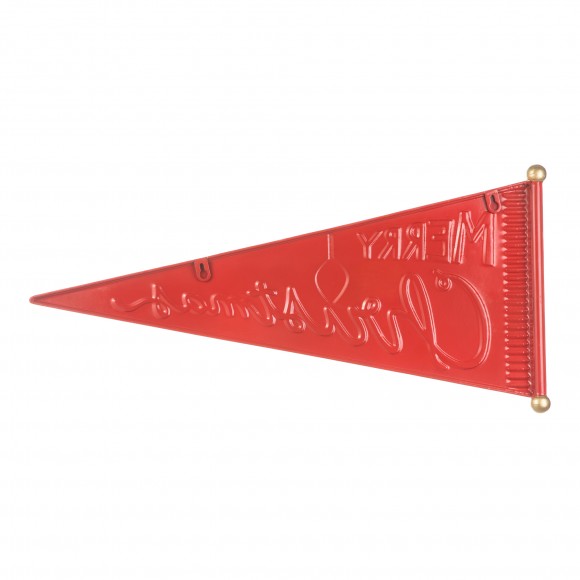 Glitzhome Glitzhome 25"L Metal "MERRY CHRISTMAS" Pennant Wall Decor