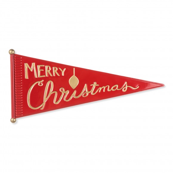 glitzhome Glitzhome 25"L Metal "MERRY CHRISTMAS" Pennant Wall Decor