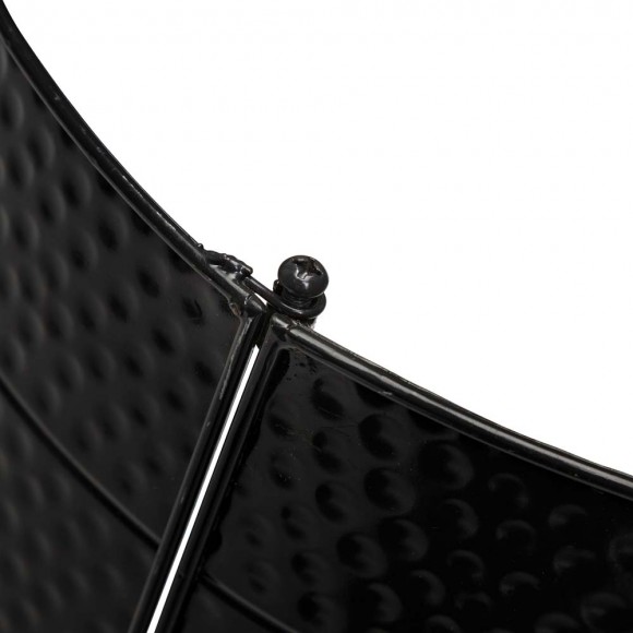 Glitzhome Glitzhome 26"D Black Hammered Metal Tree Collar