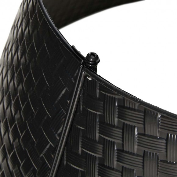 Glitzhome Glitzhome 26"D Black Metal Woven Tree Collar