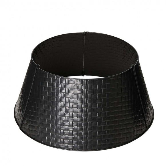 glitzhome Glitzhome 26"D Black Metal Woven Tree Collar