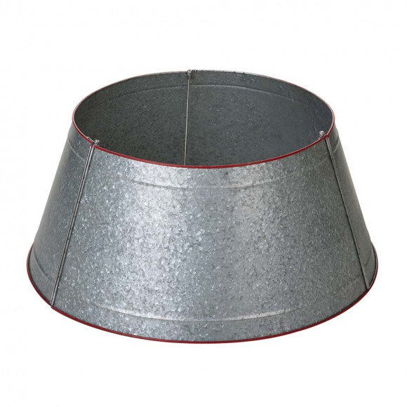 Glitzhome Glitzhome 26"D Christmas Galvanized Metal Gnomes Tree Collar
