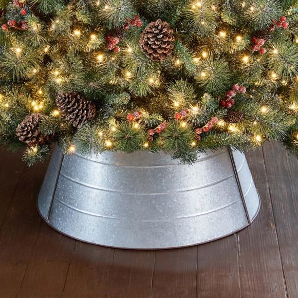 Glitzhome Glitzhome 26"D Galvanized Metal Tree Collar