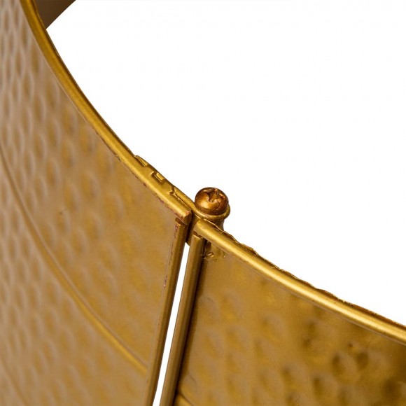 Glitzhome Glitzhome 26"D Golden Hammer-harden Metal Tree Collar