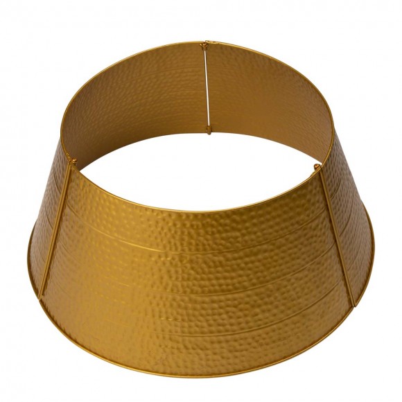 glitzhome Glitzhome 26"D Golden Hammer-harden Metal Tree Collar