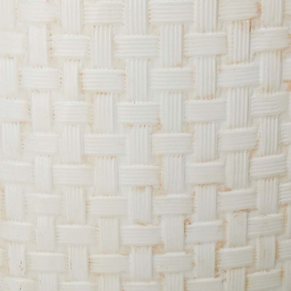 Glitzhome Glitzhome 26"D Washed White Metal Woven Tree Collar