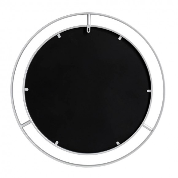 Glitzhome Glitzhome 28.00"D Oversized Deluxe Silver Metal Round Wall Mirror