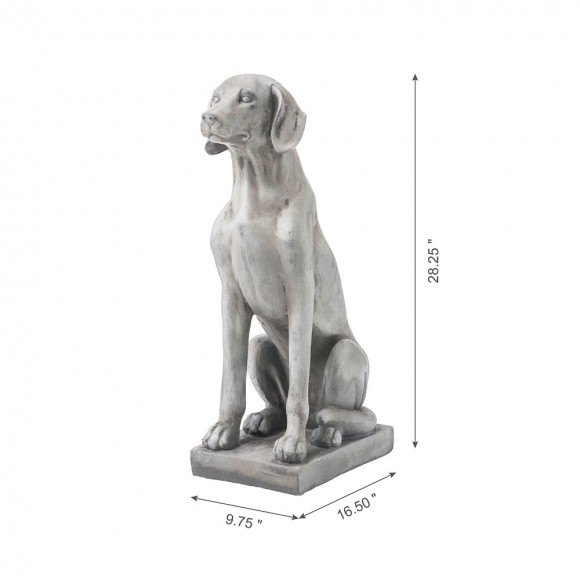 Glitzhome Glitzhome 28.25"H MGO Sitting Labrador Retriever Dog Statue