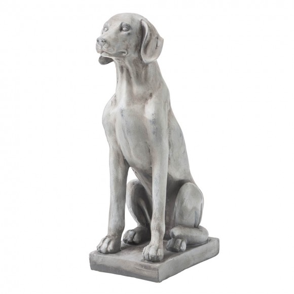 glitzhome Glitzhome 28.25"H MGO Sitting Labrador Retriever Dog Statue