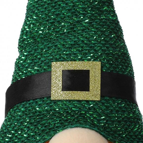 Glitzhome Glitzhome 28.25"H St. Patrick's Day Fabric Gnome Shelf Sitter With Dangling Legs