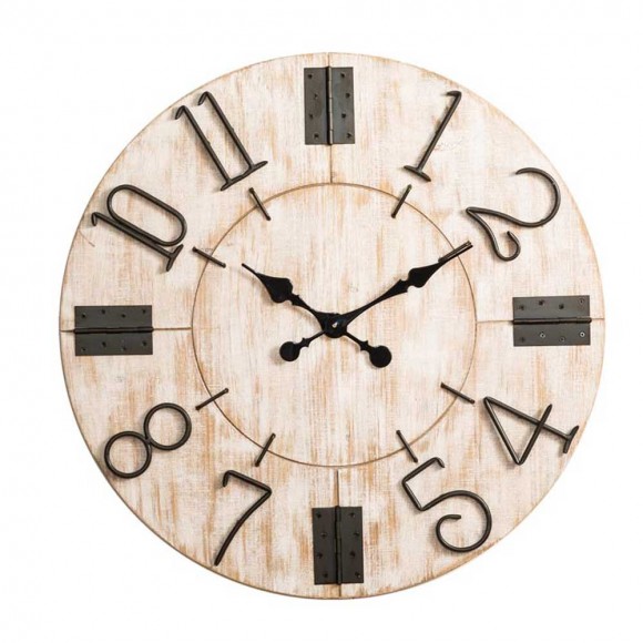 glitzhome Glitzhome 28"D Farmhouse Wooden Wall Clock