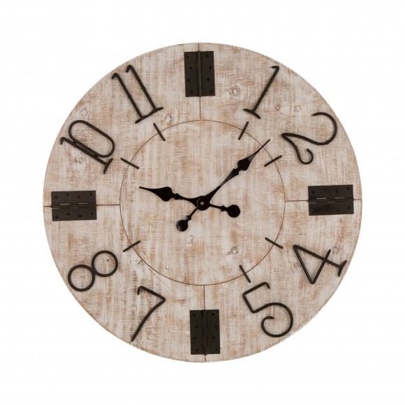 glitzhome Glitzhome 28"D Rustic Wooden Wall Clock Farmhouse Style Home Decor