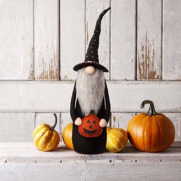Glitzhome Glitzhome 28"H Halloween Fabric Gnome Standing Decor