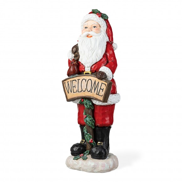 glitzhome Glitzhome 28"H MGO Christmas Santa Porch Decor