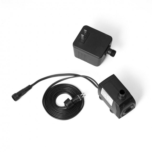 Glitzhome Glitzhome 29.25"H Oversized Black Outdoor Ceramic Pot Fountain With Pump And LED Light