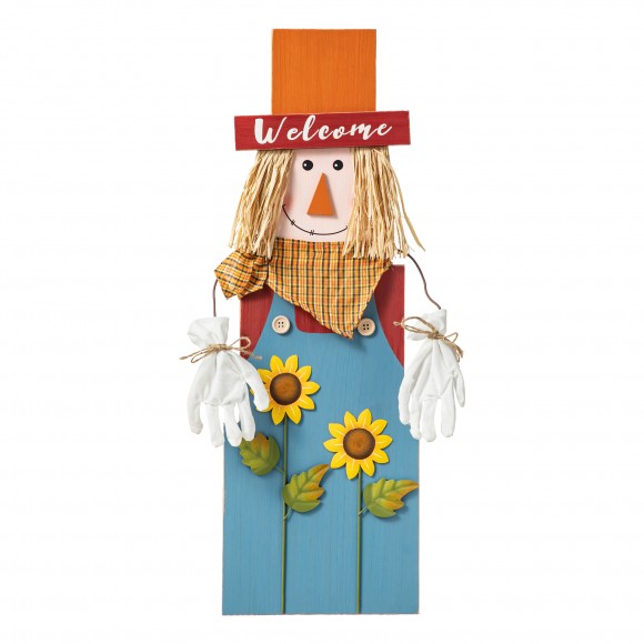 Glitzhome Glitzhome 29.5"H Fall Wood Scarecrow Porch Decor