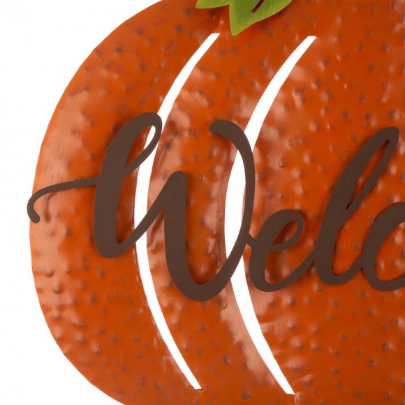 Glitzhome Glitzhome 29.72"H Fall Metal Pumpkin Yard Stake/Standing/Hanging Sign