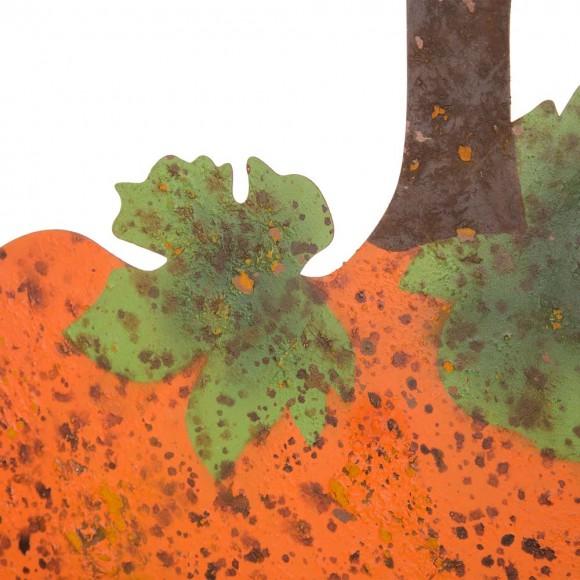 Glitzhome Glitzhome 29.88"H Metal Rusty Pumpkin Yard Stake Or Standing Decor Or Hanging Decor