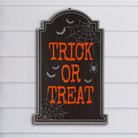 Glitzhome Glitzhome 29"H Halloween Wooden Tombstone Yard Stake Or Standing Decor Or Hanging Decor (KD Three Functions)