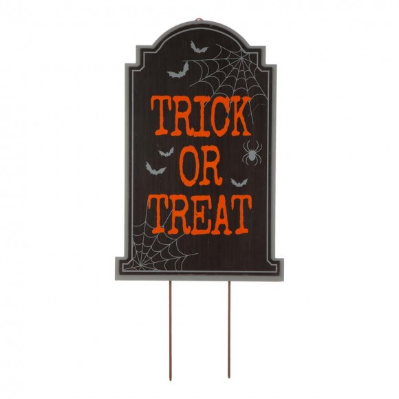 glitzhome Glitzhome 29"H Halloween Wooden Tombstone Yard Stake or Standing Decor or Hanging Decor (KD Three Functions)