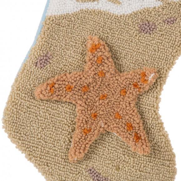 Glitzhome Glitzhome 2pk 19.00"L 3D Starfish Hooked Christmas Stocking