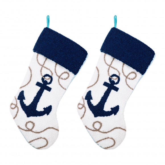 glitzhome Glitzhome 2pk 19.00"L Hooked Stocking Anchor