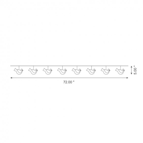 Glitzhome Glitzhome 2pk 72"L Metal Christmas Birds Garland