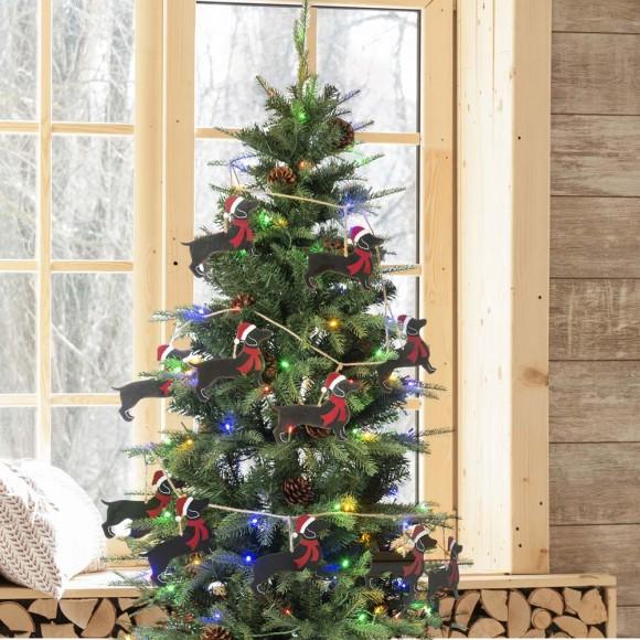 Glitzhome Glitzhome 2pk 72"L Metal Christmas Dog Garland
