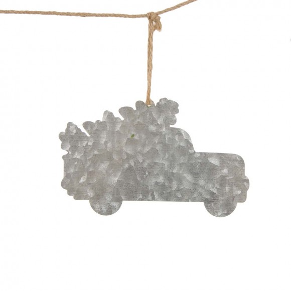 Glitzhome Glitzhome 2pk 72"L Metal Red Truck Garland