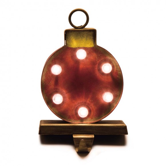 Glitzhome Glitzhome 2PK Marquee LED Ornament Stocking Holder