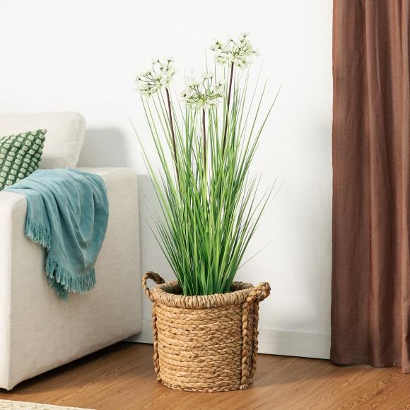 Glitzhome Glitzhome 3.25ft. Onion Grass Artificial Plants In Pot