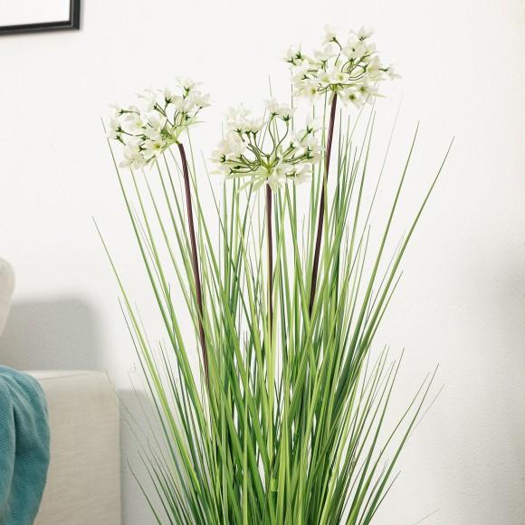 Glitzhome Glitzhome 3.25ft. Onion Grass Artificial Plants In Pot