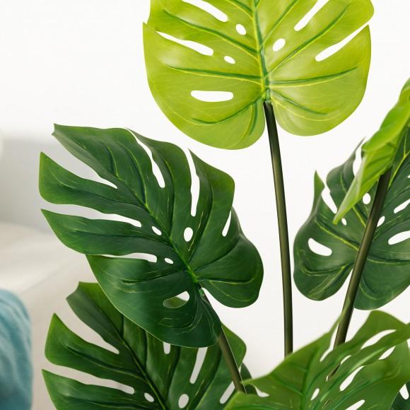 Glitzhome Glitzhome 3.5ft. Faux Monstera Deliciosa Liebm In Pot