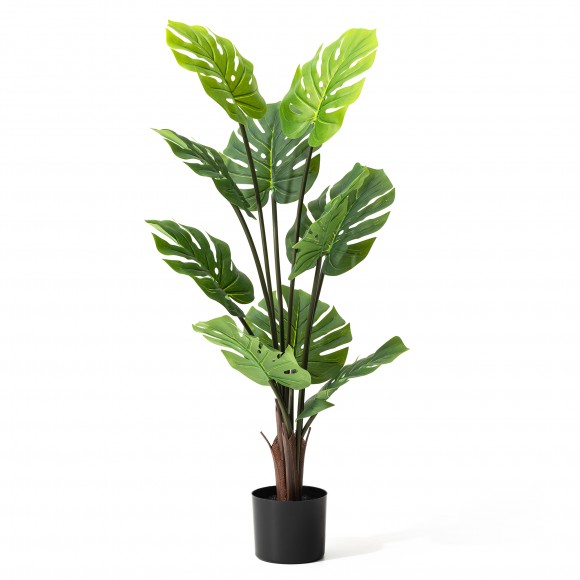 glitzhome Glitzhome 3.5ft. Faux Monstera deliciosa Liebm in Pot