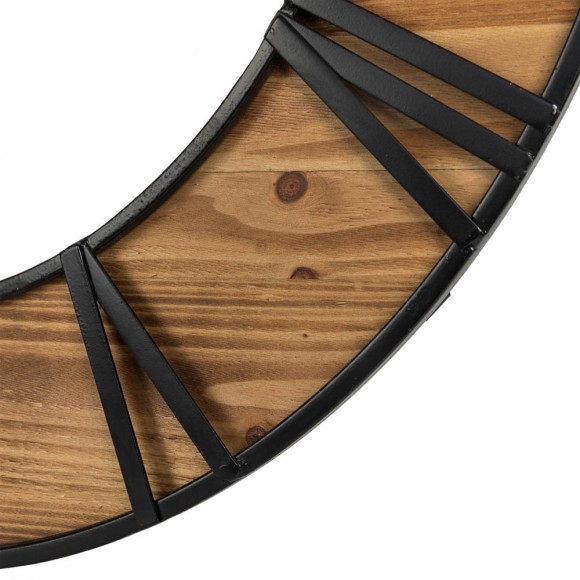 Glitzhome Glitzhome 30.00"D Oversized Farmhouse Wooden & Metal Center Cutout Design Wall Clock