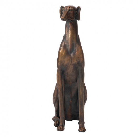 glitzhome Glitzhome 30.25"H MGO Sitting Greyhound Dog Statue