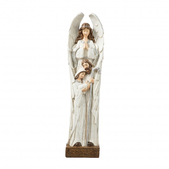 glitzhome Glitzhome 30.5"H Ivory Resin Nativity Angel Figurine