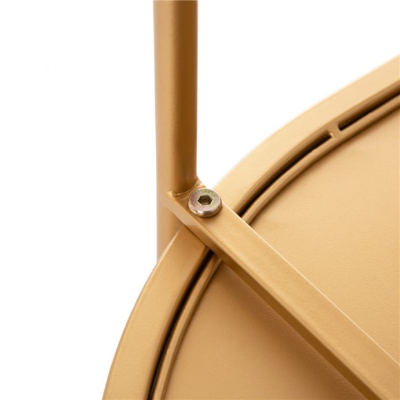 Glitzhome Glitzhome 30.75"H 2-Tier Gold Deluxe Metal Oval Mirrored Bar Cart