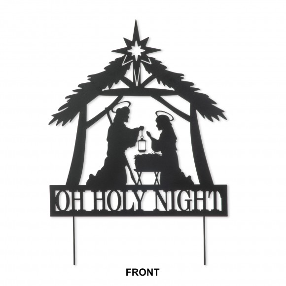 glitzhome Glitzhome 30"H Christmas Metal Silhouette Nativity Yard Stake or Wall Decor(KD Two Function)